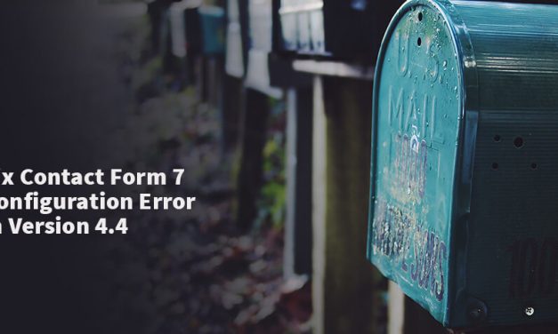 Contact Form 7 konfigurációs hiba javítása