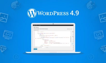 Itt a WordPress 4.9, fedőnevén „Tipton”