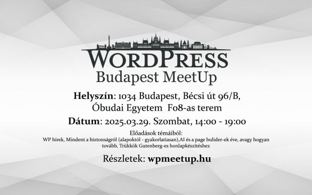 M&aacute;rciusban folytat&oacute;dik a WP Budapest MeetUp