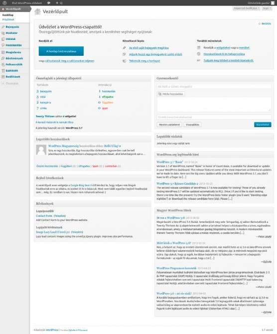 3.3. A vezérlőpult