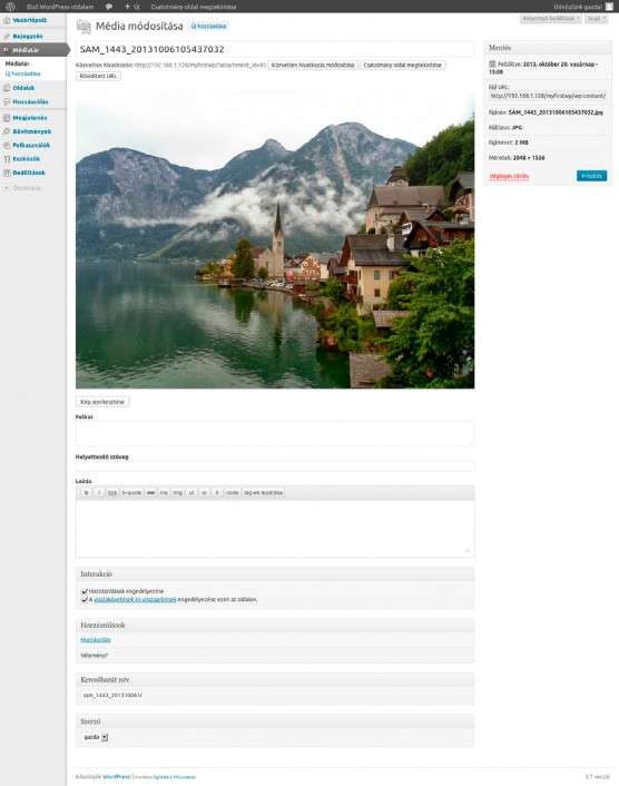 4.2.1. Média módosítása