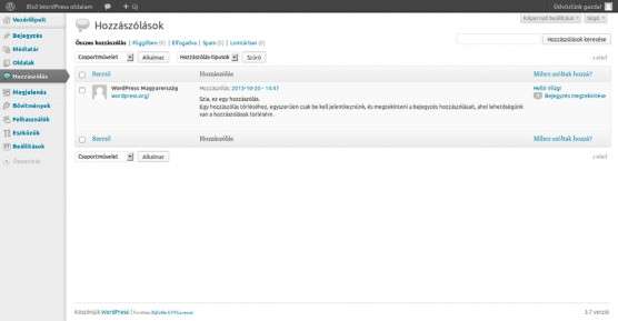 4.5.1. Hozzászólások kezelése