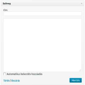 5.4.13. Szöveg widget